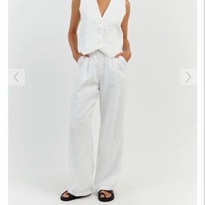 DISSH • NORAH WHITE LINEN PANT